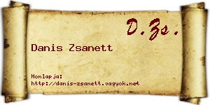 Danis Zsanett névjegykártya